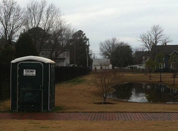 The porta-potty at Central Park remains open for business, but not for long. Town Planner Tom Bonadeo reported last week that the Town has requested the vendor to remove the porta-potty from the park.